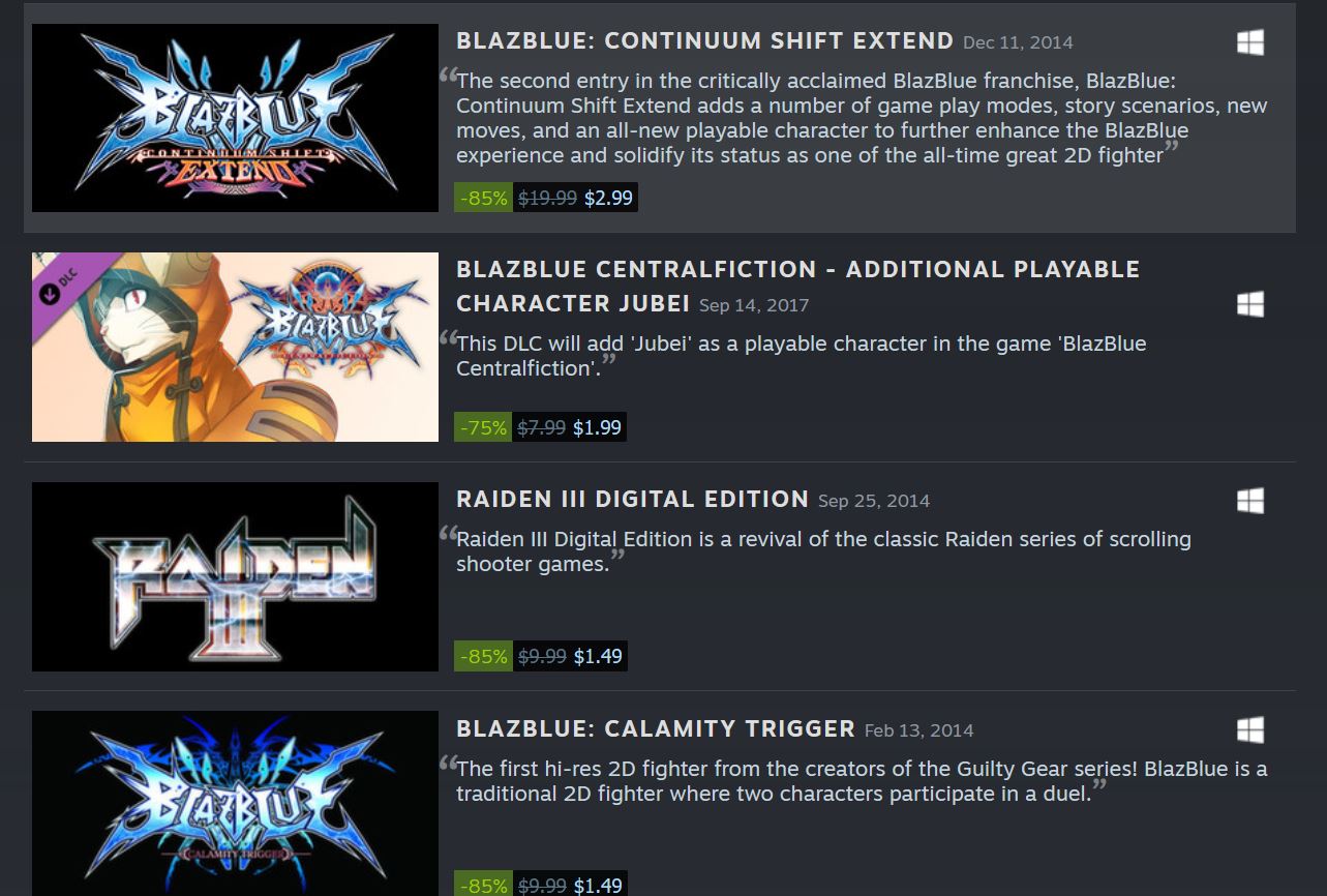 Cheap Ass Gamer Pcdd Blazblue More Sale Via Steam T Co Ez8ght7e5g