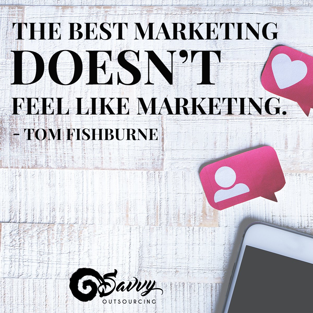 savvyOS's tweet image. We found a quote a few weeks ago by marketing cartoonist, Tom Fishburne, that speaks to the impact of invisible marketing and how it is truly the most effective marketing on the planet.

#eastcoastsavvy #savvyoutsourcingeastcoast #savvyoutsourcingeast #jax #invisiblemarketing