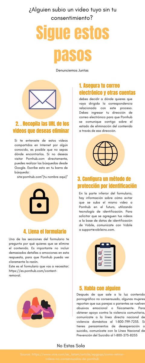 Safe_Space_4's tweet photo. Si necesitas ayuda para tumbar un video tuyo que fue subido a PornHub sin tu consentimiento estos son los pasos que debes seguir https://t.co/8623VZte01