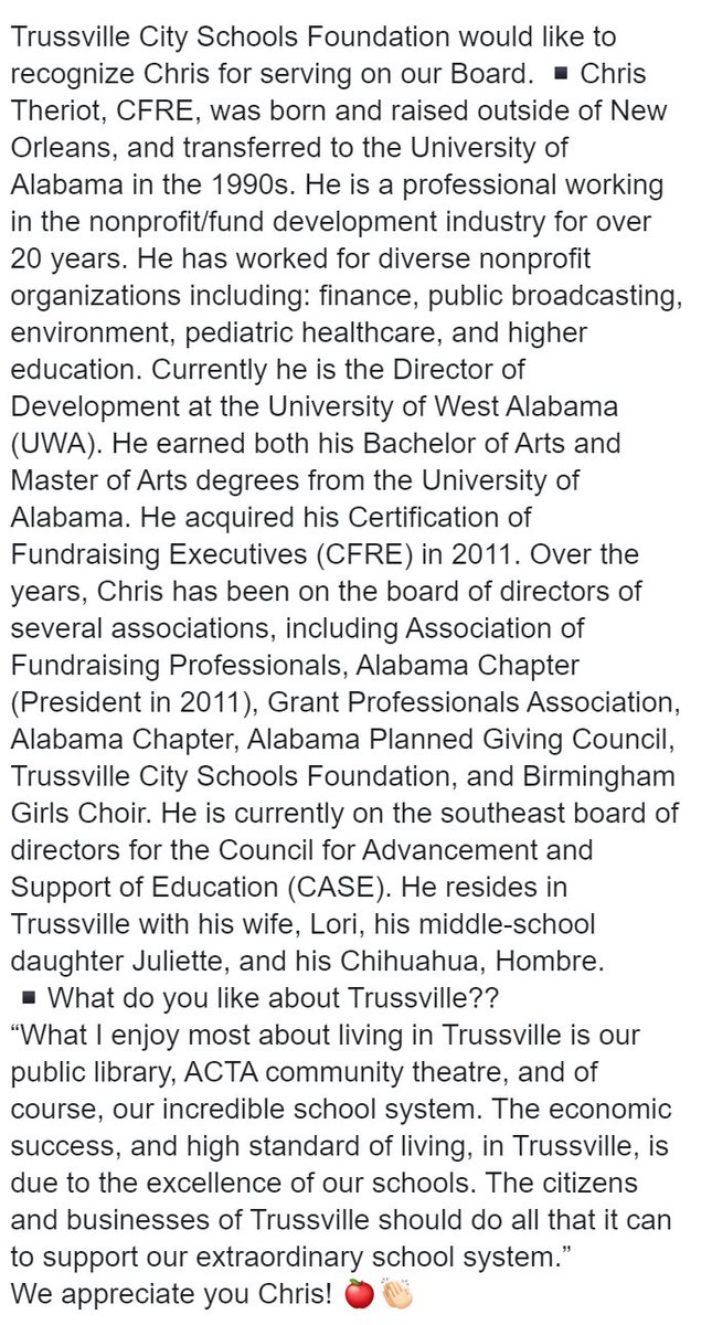 Chris Theriot shares a wealth of experience and ideas with TCSF.  His wife Lori is a @HTHS_Huskies graduate.