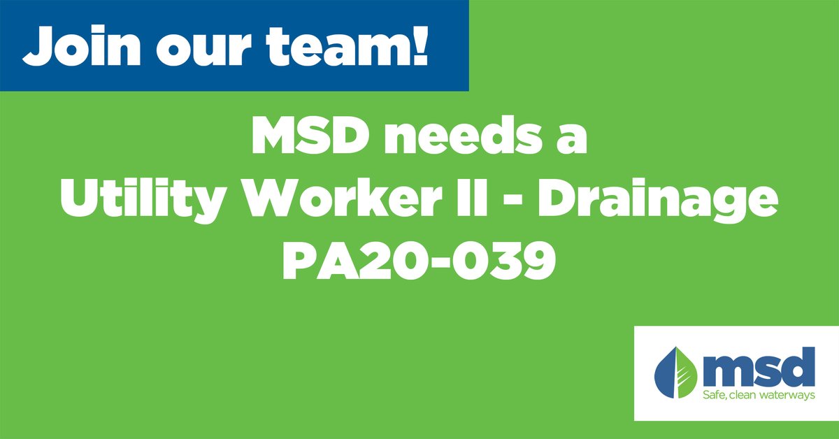 louisvillemsd's tweet photo. Your #LouMSD needs a new teammate! Get info on this #job &amp; others at our online #career center: https://t.co/1jxxXe0tPB Closing date: 5/1/20. https://t.co/yNkHwvpcHu