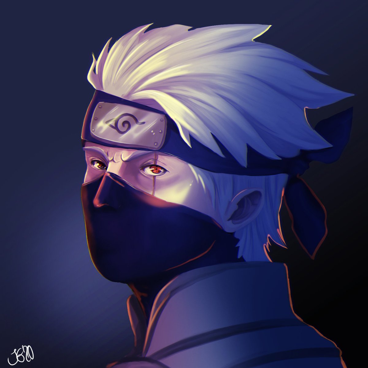 Fangirling. Kakashi is just the coolest .. also my boy is the biggest Kakashi fan as well, so I made this quick drawing for him. #NARUTO #artistsontwitter #fanart #anime