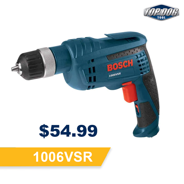 TopDogTool's tweet image. Bosch Variable Speed Drill, only $54.99: ow.ly/SJ6F50zpNWc Products like this and much more at TopDogTool.com #tools #stayathome #DIY #bosch #gitrdone