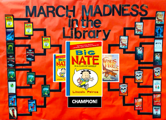 K_Kinnaird_'s tweet photo. Congratulations to Coach Hall for winning the staff bracket and Sahana R. for winning the student contest with a perfect bracket! She will receive her prize when we return to school. Thank you to everyone for playing this year's March Madness in the Library! https://t.co/N1lvSpazPn