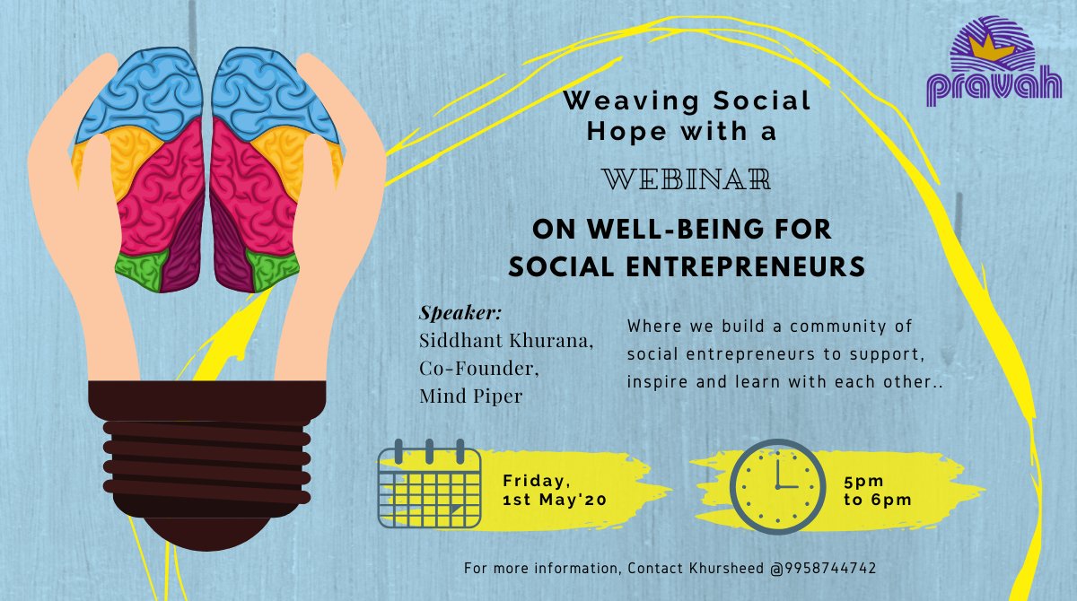 Pravah01's tweet photo. A shout out to all the social entrepreneurs and young changemakers who are extending support and leading the COVID-19 relief work.
Join us to weave stories of hope..
Registration Link: https://t.co/eplIfx9Vnh
#socialhope #harbingersofhope #youthleadership #5thspace #covidrelief https://t.co/1rxrn3F1I9