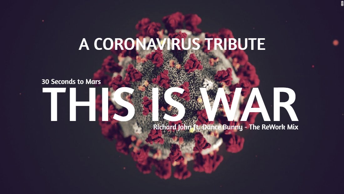 My ReWork mix of <a href="/30SECONDSTOMARS/">THIRTY SECONDS TO MARS</a> "This is War" - a Corona Virus Tribute youtu.be/o0Emr92rbT4

 #COVID19 #coronavirus #NHSheroes #NHS  <a href="/SamuelLJackson/">Samuel L. Jackson</a> @RedHourBen <a href="/Trevornoah/">Trevor Noah</a> <a href="/BorisJohnson/">Boris Johnson</a> <a href="/POTUS/">President Donald J. Trump</a> <a href="/POTUS44/">President Obama</a> <a href="/JaredLeto/">JARED LETO</a>