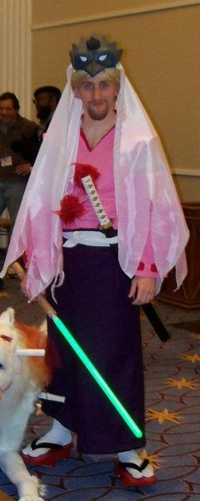 Moon2Umbriel's tweet photo. #EVAfoam headdress gradient dyed veil, linen top with #fauxfur bobbles, obi, hakama, geta sandals, side sword.

Waka from #Okami https://t.co/tkjEqMdQ23

#thedealersden #fandom #auction https://t.co/LgLZC6W6yx
