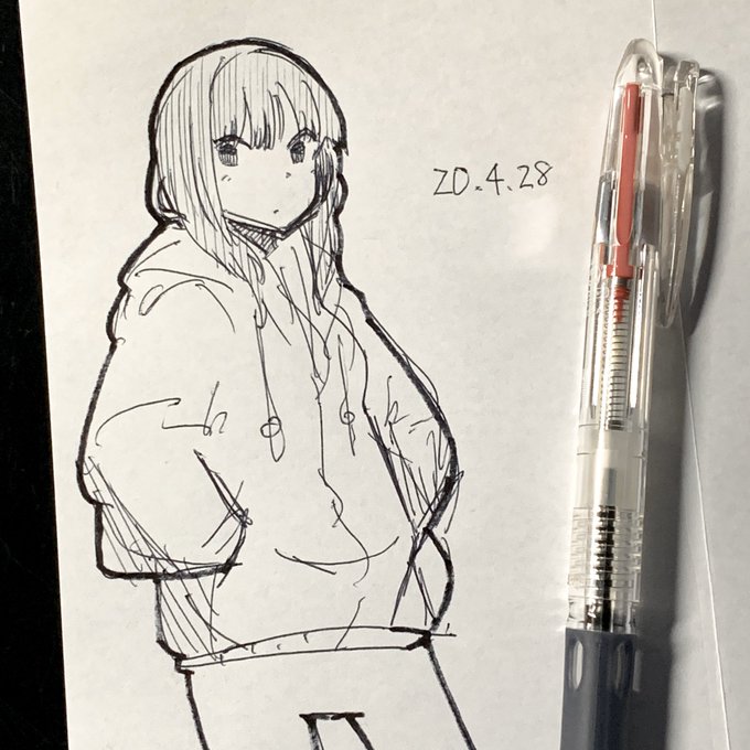毎度デジ絵だけど、メモ的なのはまだ紙のことが多い 