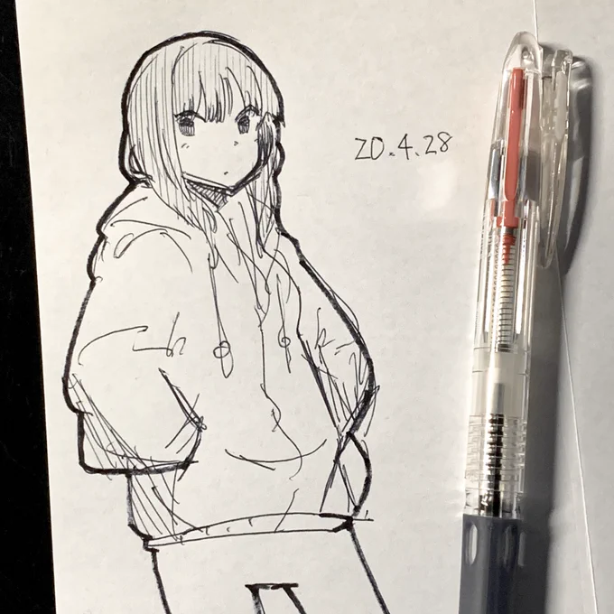 毎度デジ絵だけど、メモ的なのはまだ紙のことが多い 