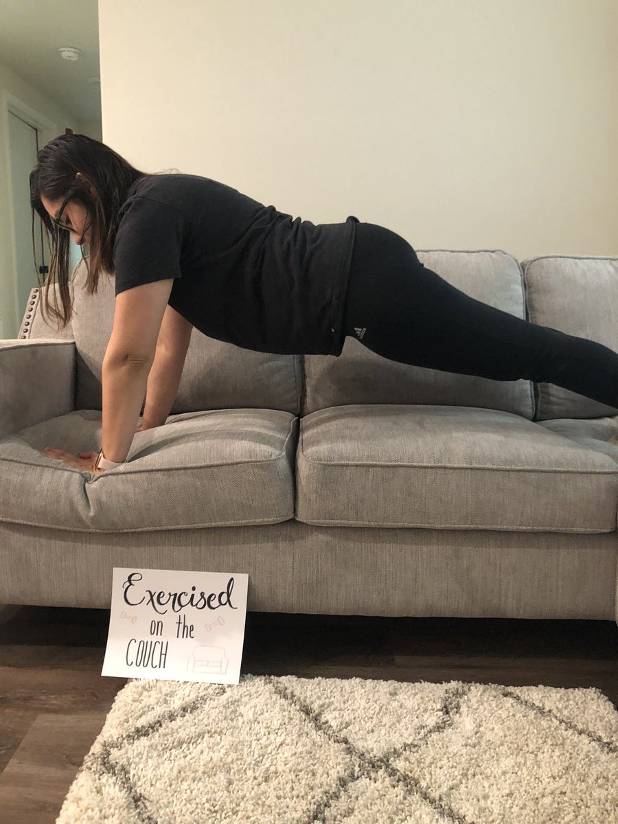 Edna56692687's tweet photo. Exercised on the couch today! Did planks, crunches, and pushups. 😓 @SAaronResendez @amgarciamcfarl1 @Mr_Brian_Bell #MUSDconnectingkids #MUSDconnectingadults https://t.co/IjtxWKbUzg