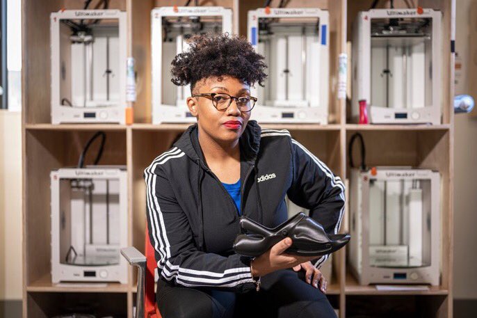 Congrats to 2017 <a href="/aigadc/">AIGA DC</a> DCF scholarship recipient, <a href="/mikeahugley/">@mikeahugley</a> of <a href="/mica/">Maryland Institute College of Art</a> who was awarded $29,750, for Makers for Humankind, her new socially innovative footwear venture geared towards everyday people who are constantly on their feet serving others. bit.ly/3cQqVYY