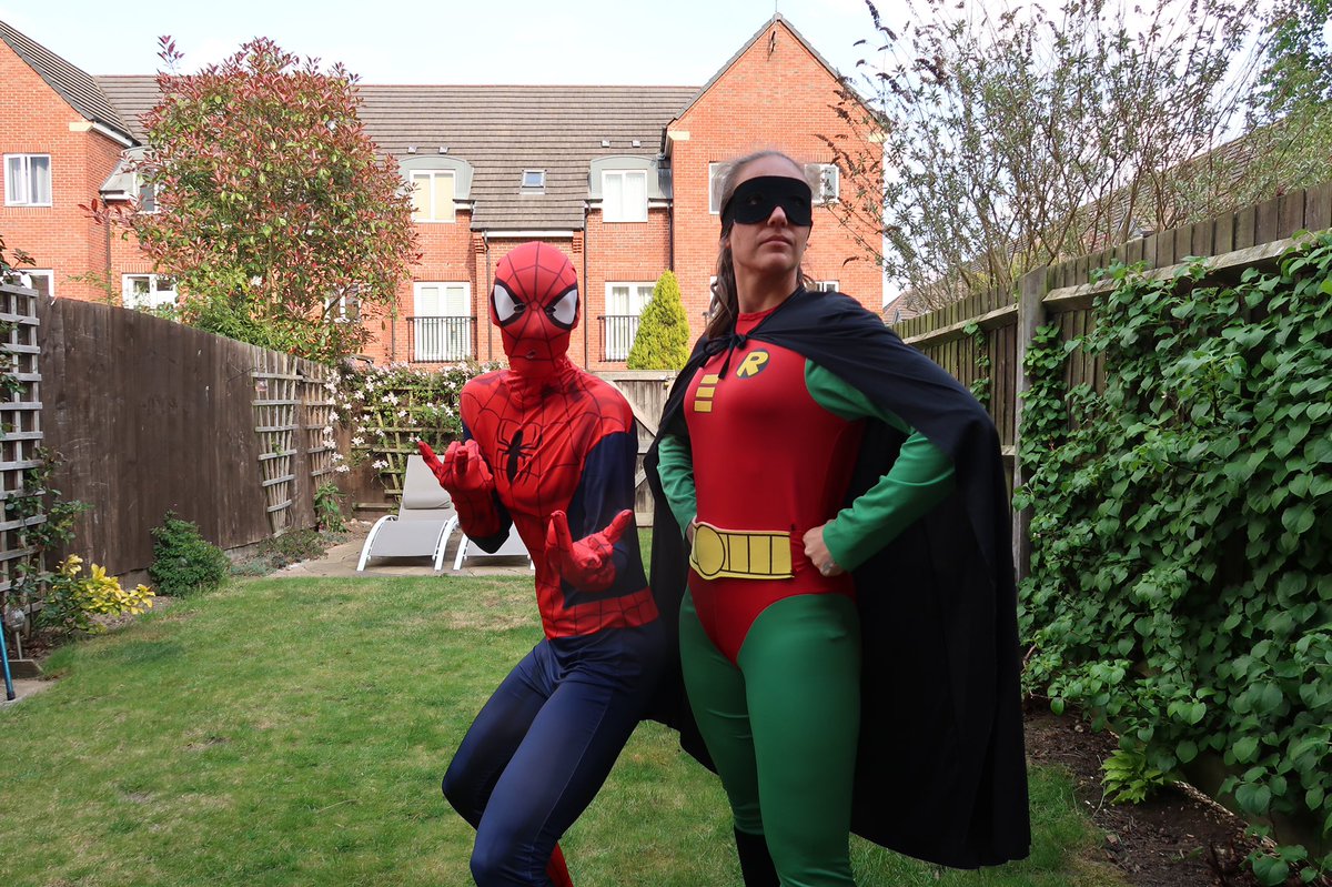 Epic scenes. Look who’s joining me for runs now 😍. Batman is out too, but not running with us.

Day 24 of Spider-Man runs complete.

📸: from our camera
#COVID19