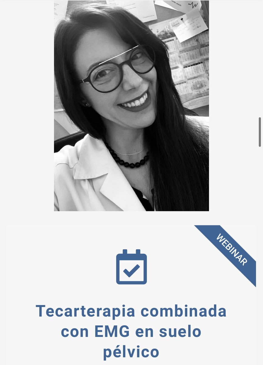 📺 WEBINAR "TERCARTERAPIA COMBINADA CON EMG en suelo pélvico"
.
Aplicaron de la tercarterapial combinada con EMG en suelo pélvico.
.
✏ Por: LAURA GOMEZ GARCIA, presidenta en AGAFIP
.
📆 Miércoles 29 de Abril a las 12.00 PM
.
📌 REGISTRATE EN ESTE ENLACE: cutt.ly/UypQgZV