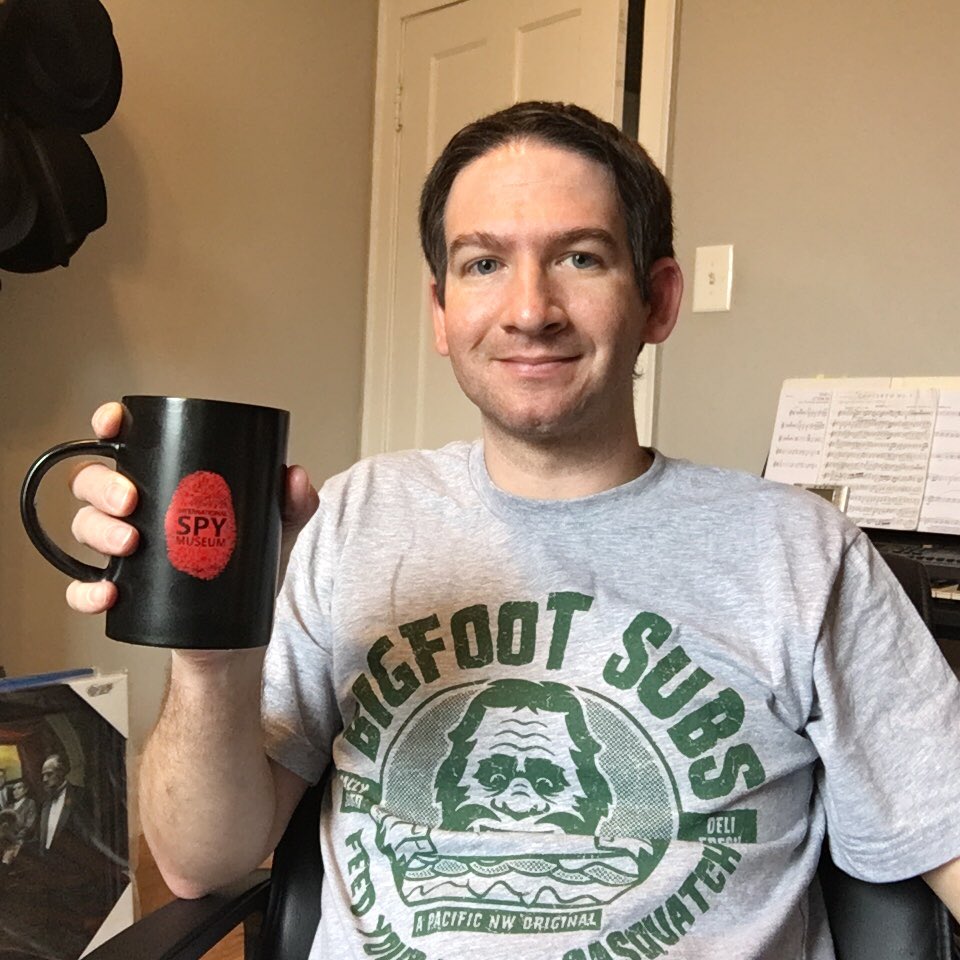 DustBunnyMafia's tweet photo. Got my conspiracy theorist vibes going on today with my Bigfoot Subs shirt by @delifreshthreads and official @spymuseum mug. #pnw #bigfoot #delifreshthreads #bigfootsubs #tshirts #sandwich #sandwichlover #supportlocal #supportsmallbusiness #smallbiz #spy #spymuseum https://t.co/TWtEZQ9VKW