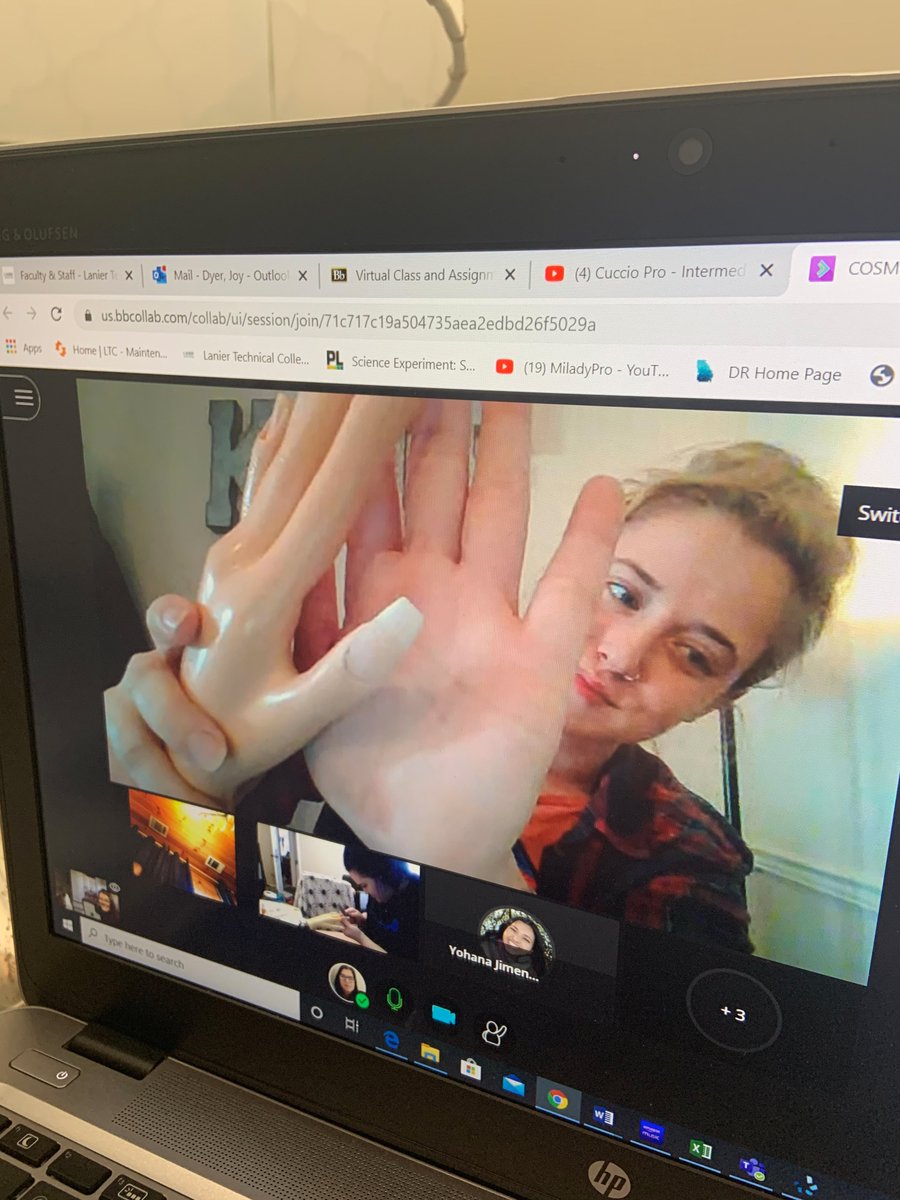 LanierTech's tweet photo. Joy Dryer, #Laniertech Cosmetology Instructor, Megan Haulbrook, Lab Assistant, and Moriah Garrett, student assistant, are delivering classes virtually to help #Laniertech’s Cosmetology students practice & keep their hands-on skills sharp!
https://t.co/7t1varXRdO
#TCSGtogether https://t.co/0SKZsP5YPv