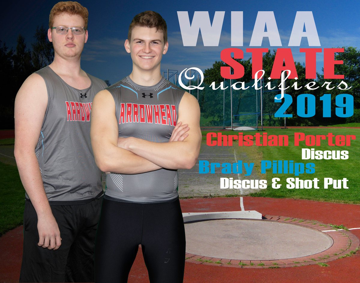 CoachHerriot's tweet photo. Phillips and Porter are two of the 16 returning state qualifiers we had this year. So far they have thrown 170' and 165' in the discus while practicing on their own.  It's safe to say, we may have had a pretty good squad.  Still hoping for some marks in July! https://t.co/zVHp4oELD0