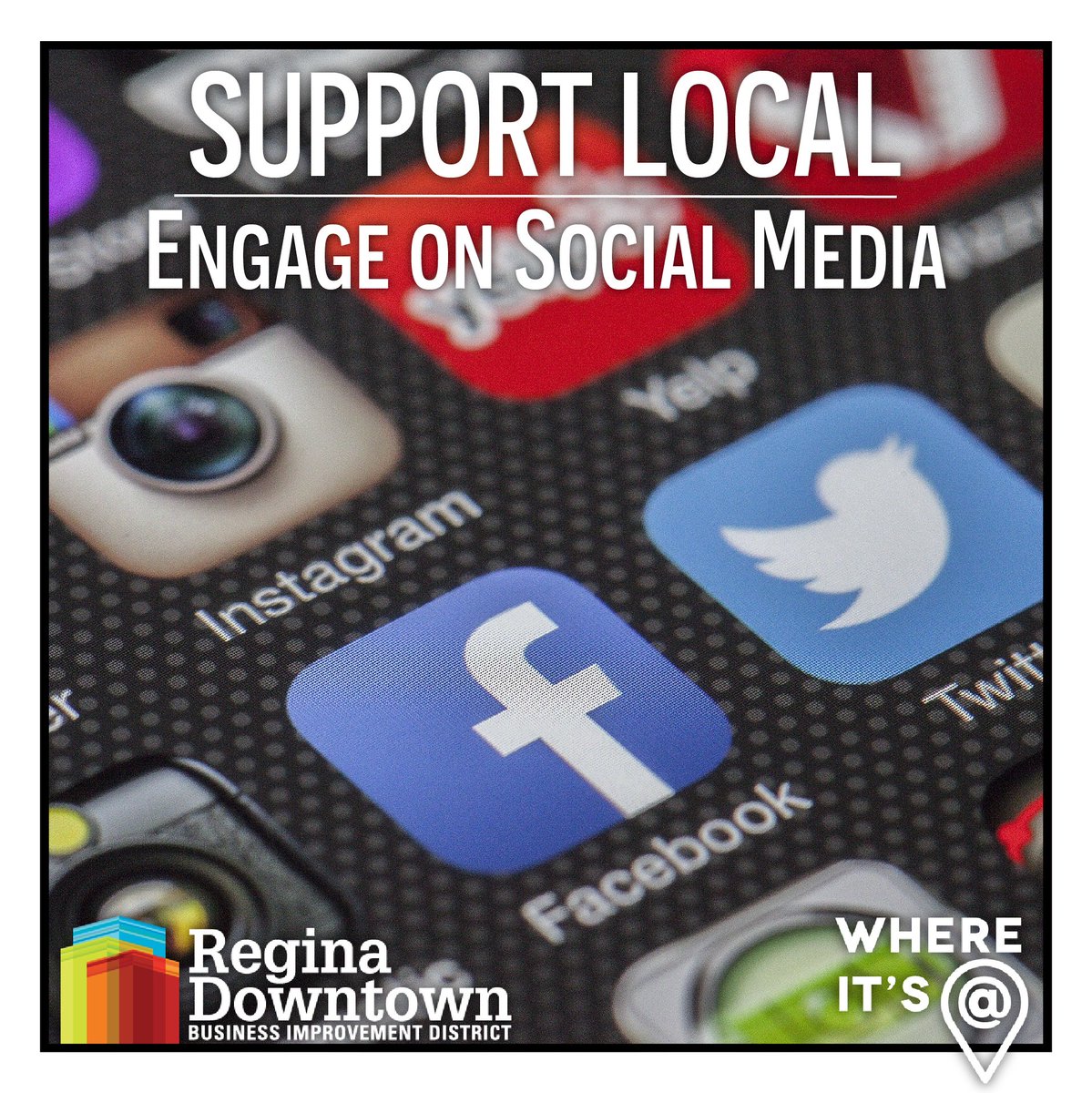Let the businesses you love know it. ❤️ Engage with your favourite local businesses on social media. Follow, like, comment and share! Spreading some #LocalLove within our community. 💻📱

#SupportLocal #LocalLove #yqrdt #WhereItsAtDT #WeAreInThisTogether #FlattenTheCurve #yqr #sk