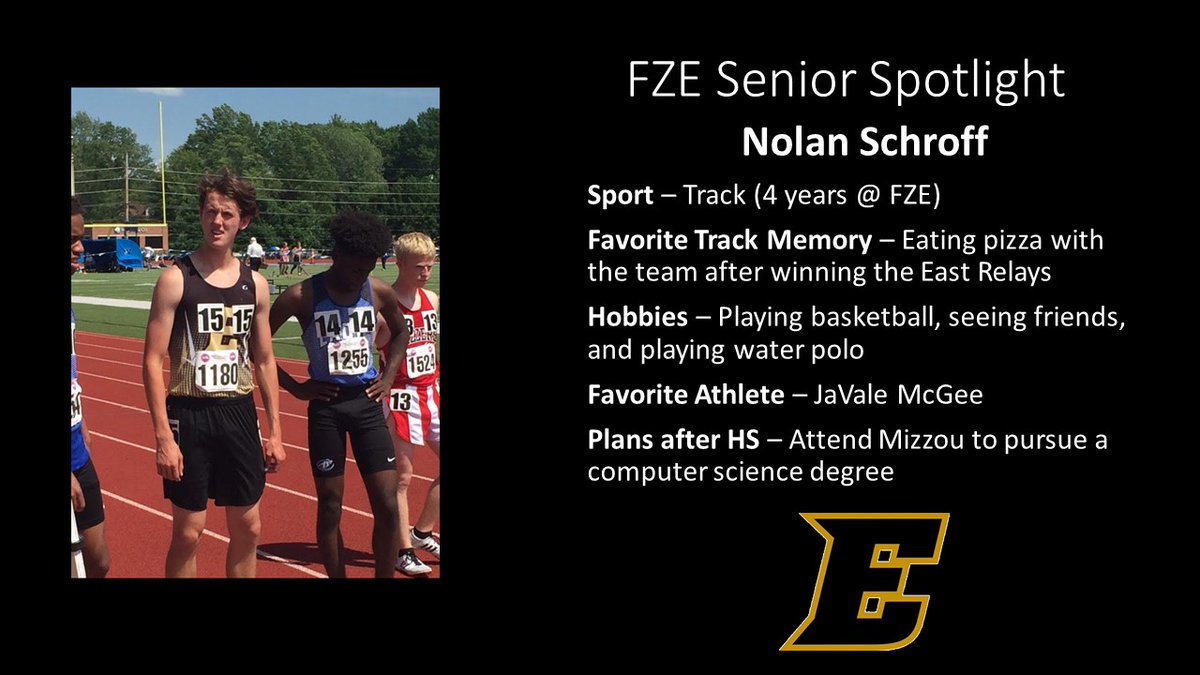 fzeactivities's tweet photo. Senior Spotlight - Nolan Schroff! https://t.co/OQrIsmFPH5