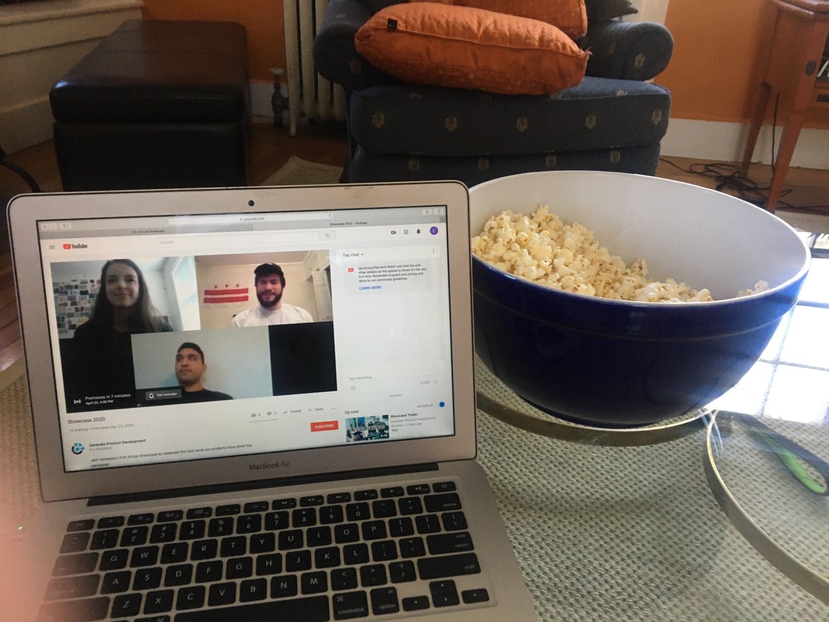 GenerateNu's tweet photo. Check out the setups some of our Generate members had to watch our virtual showcase! 118 people tuned in to see our teams present on what they worked on on this semester. If you didn't catch it live, head to our Youtube channel to see the recording! https://t.co/ZPa2It8jxC https://t.co/N24UzpiXeC