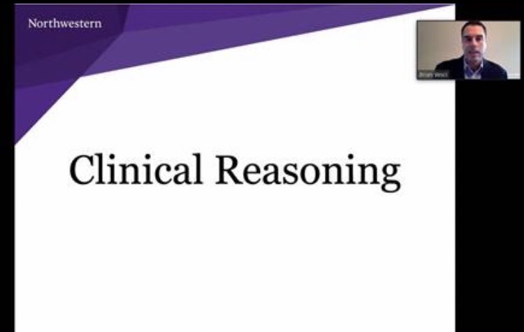 NUSportsMed's tweet image. .@BrianVesci presented at the @isuathltraining virtual #DATweekend on concussion management. Way to represent @NorthwesternU Brian!