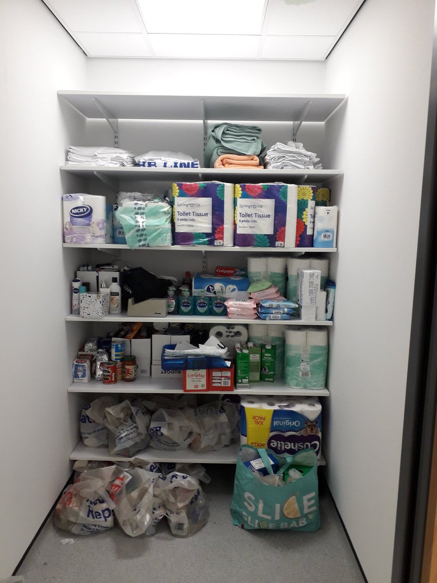 Look at all the wonderful donations for the discharge packs. Great work @alana_ot