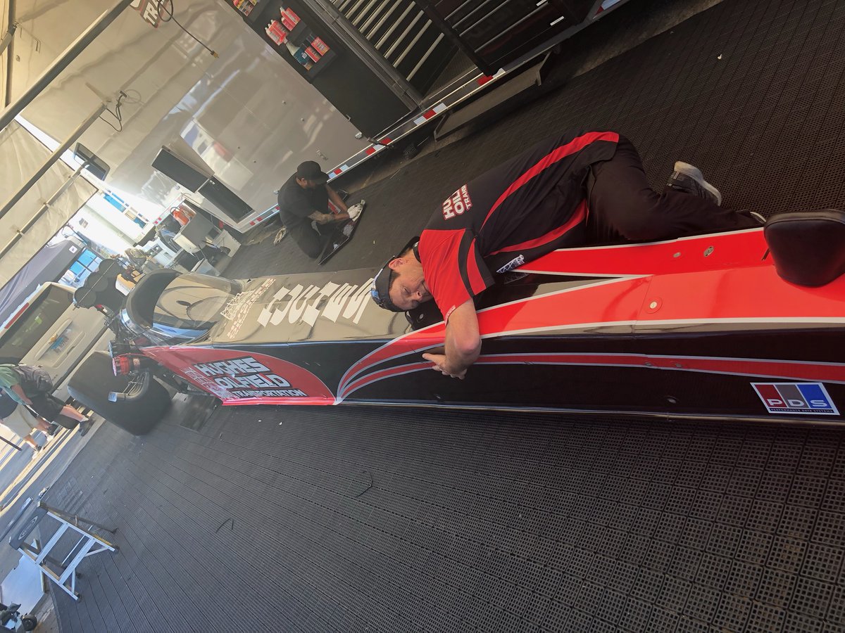 TeamBVR's tweet image. Little did @shawnreed_tf know when he hugged his #TeamBVR dragster goodbye in Phoenix - just how long the wait to jump back in would be. Who else would love to hug a race car right now? 🙋‍♂️🙋‍♀️#NHRA #WeMissRacing