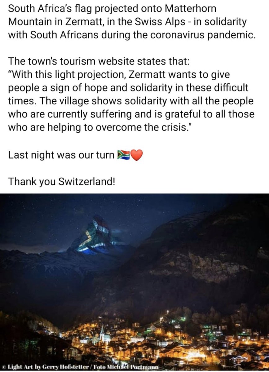 South Africa ulizwe emazweni♥️ Your birthday Freedom Day celebrated in Dubai at the Burj Khalifa, New York at Times Square, the Mattehorn Mountain In Switzerland and many many other places. Long live South Africa 🇿🇦