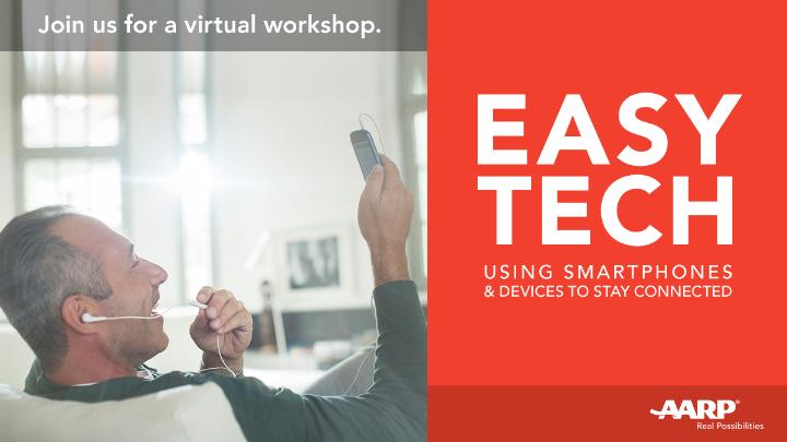 AARPCA's tweet image. It’s never been so important to stay connected to friends, family -- even your doctor. Register for our #free #SanJose area #virtual workshop: Easy Tech: Using Smartphones &amp;amp; Devices to Stay Connected - taking place on 4/30. More info: spr.ly/6018140xs.