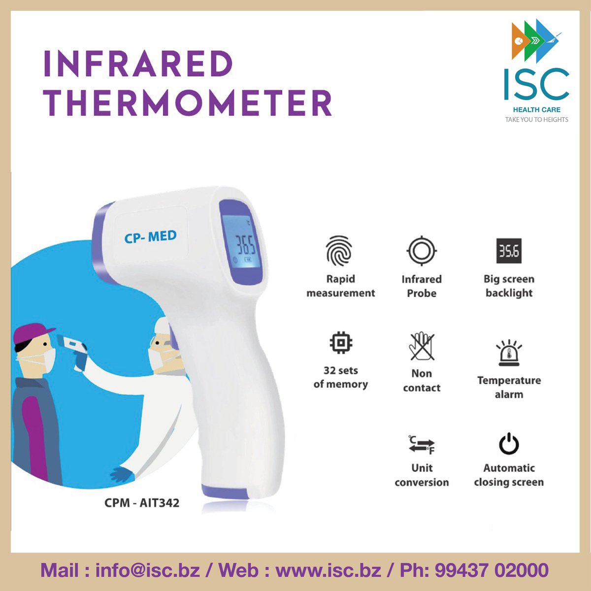 ReachISC's tweet photo. Quality non-contact #Infrared_thermometers available. WhatsApp 9943702000

#thermometer #infraredthermometer #temperature #infrared #measuring #thermal #ISC #ReachIsc #Covid19 #CoronavirusIdentifier https://t.co/JRCCW01DdS