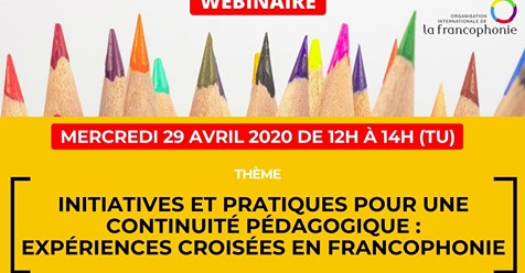 Repeco_OIF's tweet photo. L' @ifef_oif  et le #CREFECO vous invitent le mercredi 29 avril à 12h00 TU au webinaire sur les initiatives et pratiques mises en place dans l'espace francophone pour assurer la continuité pédagogique.

Lien : https://t.co/c6K4yKUcrT

#Education #Francophonie #Pédagogie https://t.co/LmZkuRvjku