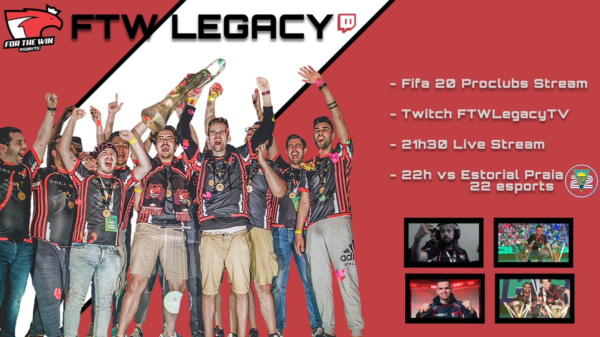 🔥🔥🔥It's gameday! 🔥🔥🔥
Today we play for Portuguese League <a href="/FPFeSports/">FPF eSPORTS</a>:
 
⚔️<a href="/ftwesports/">FTW | For The Win Esports</a> vs <a href="/22eSports/">22 ESPORTS</a> (<a href="/estorilpraiasad/">Estoril Praia SAD</a>)
📺Twitch➡️FTWLegacyTV
⏰21h30 Uk Time

#ftwesports #ftwarmy #proclubs #fifa20 #fpfesports