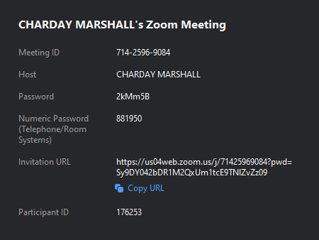 MarshallCharday's tweet photo. #zoomcodes https://t.co/AgmcEhYvpb