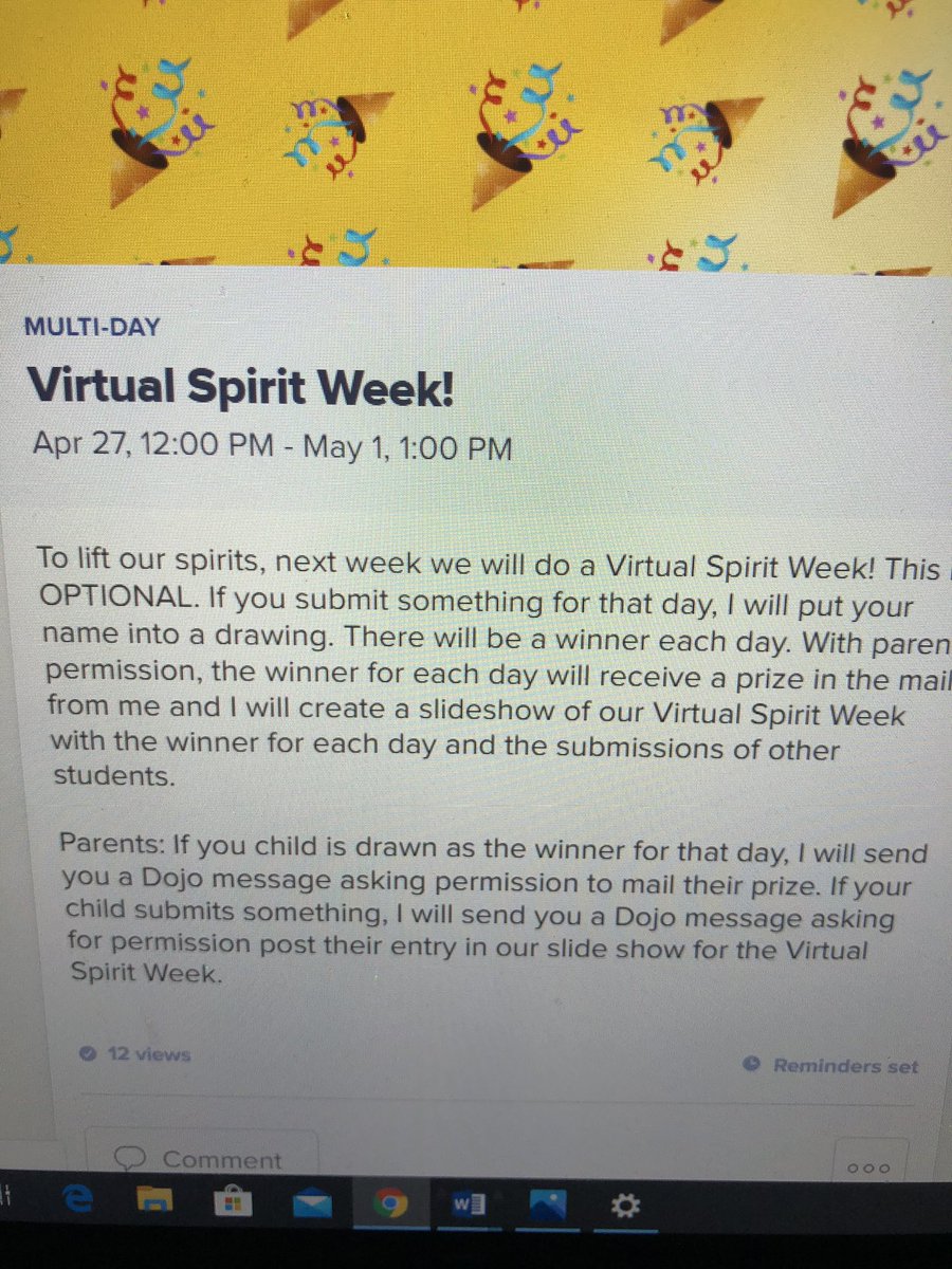 #CISDRocks Mrs. Rousseau is doing a virtual spirit week this week! So fun! @CityViewElem