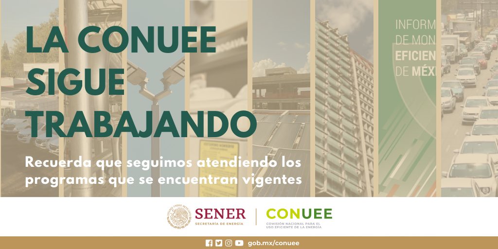 #SeguimosTrabajando y atendiendo todas tus dudas acerca de los programas de #EE   vigentes

Para saber más de todas las actividades relacionadas a los #SGEn en la industria, inscríbete a nuestro #BoletínDigital en: bit.ly/2JEnd8D 🖥

#QuedateEnCasa