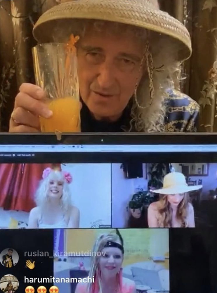 EttingerPR's tweet photo. Never could we let a lockdown get in the way of a GET UP launch party!
Instead @DrBrianMay &amp; @KingsDaughterss found a novel way to celebrate with thousands of people from all over the world. There were hats, royal cocktails, one epic music video, stories &amp; a bluesy jam #HeyGetUp https://t.co/YL4xzxJHGK