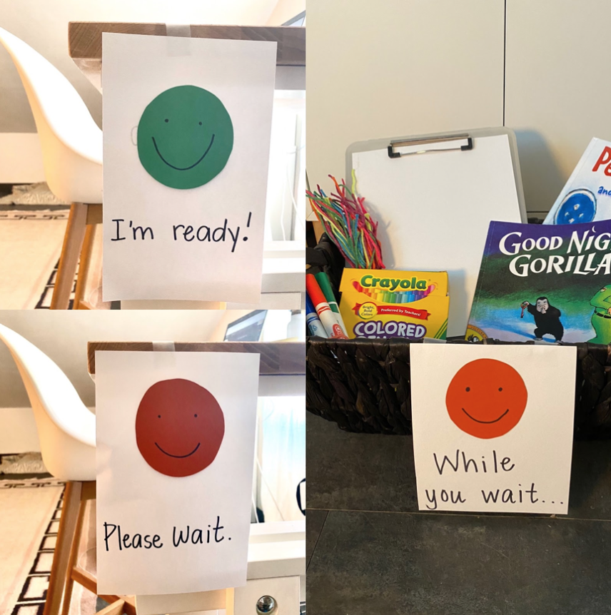 Tools_Mind's tweet image. Parents, need a way to help children self-regulate while you are working? 

📝Try this: Post a visual “Please wait” cue when you are working, along with some materials your child can enjoy while they wait. Post an “I’m ready” cue when you’re available. 
#ToolsatHome