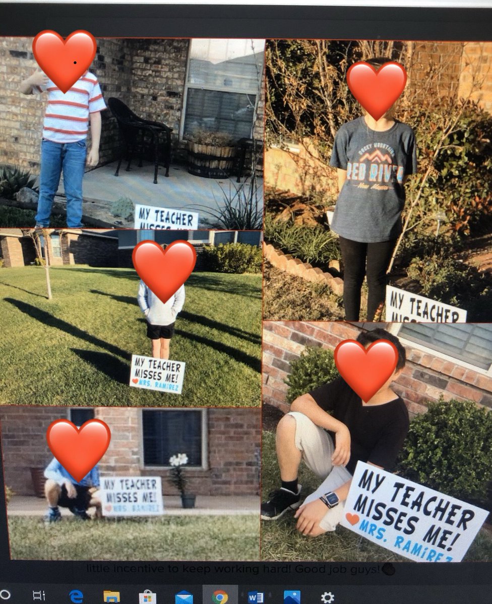 #CISDRocks <a href="/V_L_RAM/">Veronica Ramirez</a> left signs in her Ss yard to let them know she’s thinking about them &amp; misses them. @CityViewElem