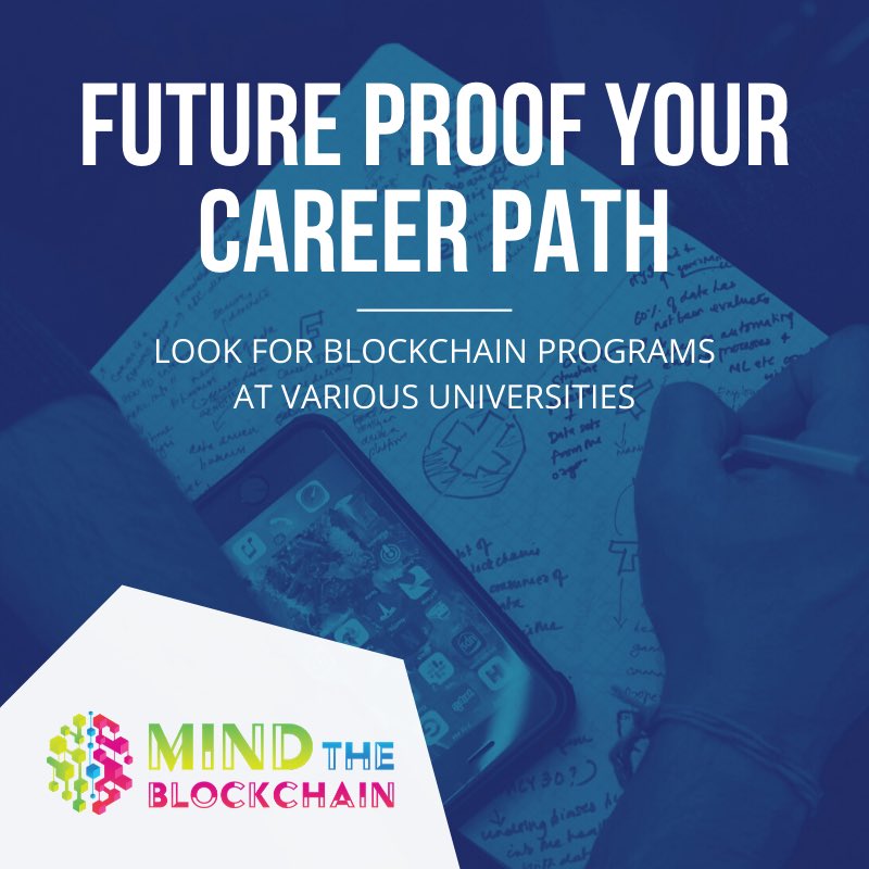 Mind4Blockchain's tweet photo. Interested in studying #blockchain in college? Consider looking into @DukeU Blockchain Lab or the @Princeton University Bitcoin and Cryptocurrency Technology program on @coursera!

#MindTheBlockchainMonday
#MindTheBlockchain https://t.co/71urv8dDI4
