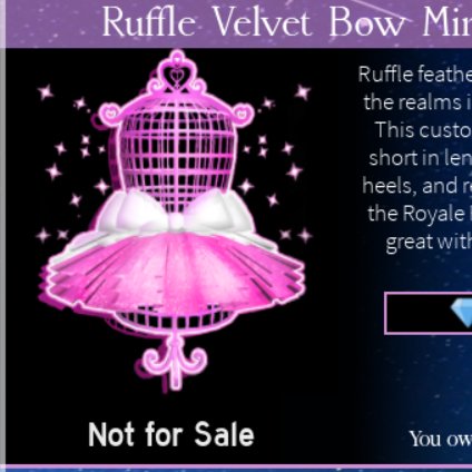 Casual Mona Wanter On Twitter Royale High Bid 1 Ruffle Velvet Bow Mini Skirt Original Price 5 000 Diamonds Availibility Not For Sale Legacy Item After 15 Minutes I Ll Choose The Highest Offer Good - roblox royale high mini skirt