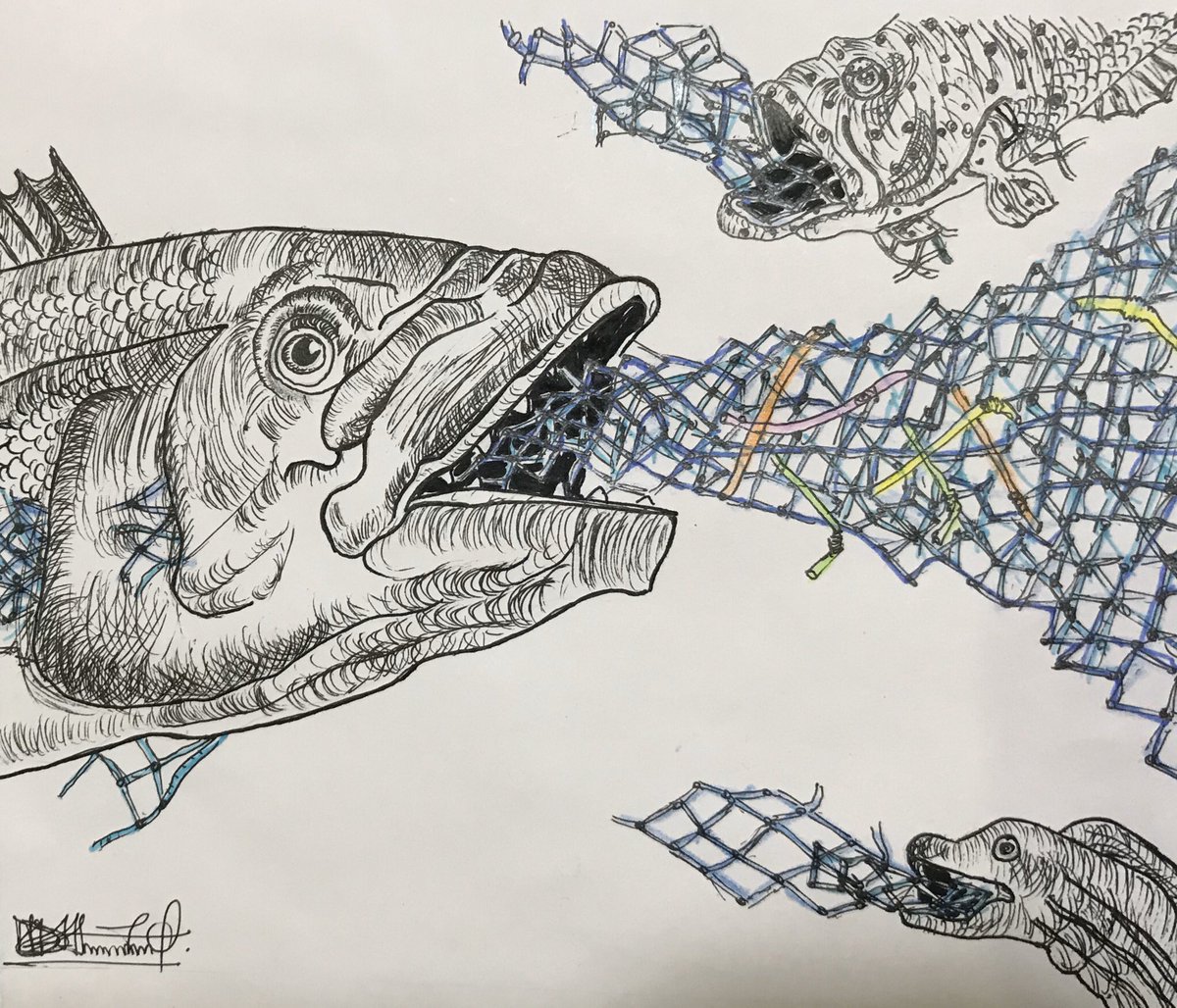 thecreativchica's tweet photo. Beat plastic pollution. Save the sea/lake animals. Day 94/100 of; #100daysofartivism #ClimateAction @UNEP @UNHABITAT @unhabitatyouth https://t.co/soufE6JO86