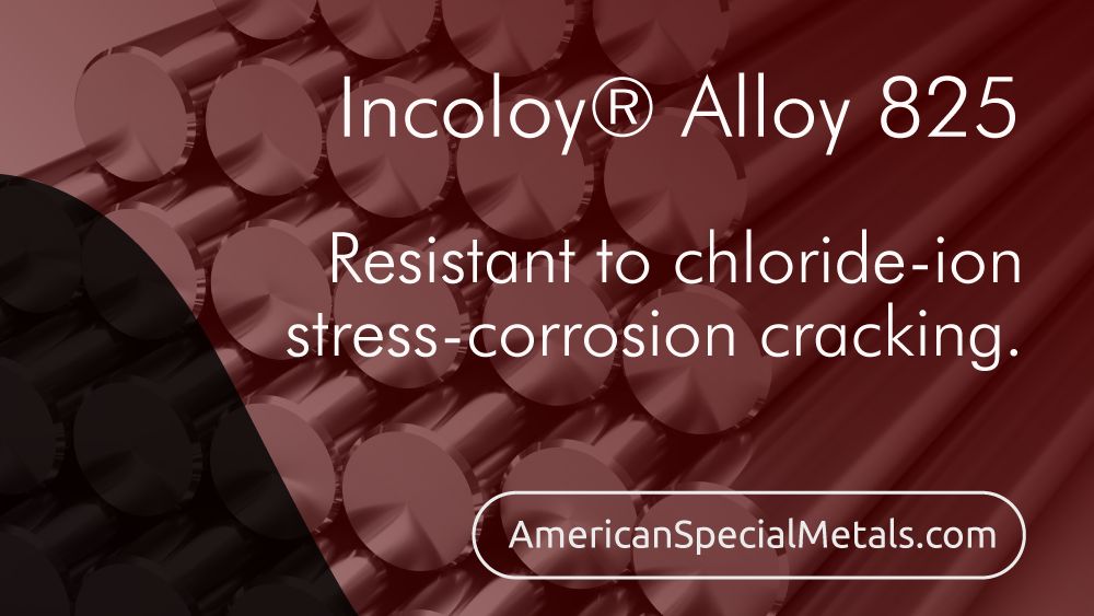 ASMAlloys's tweet photo. INCOLOY® alloy 825 is a nickel-iron-chromium alloy with additions of molybdenum, copper, and titanium. Learn more about this product at https://t.co/XL4f5nUDjC⁣
⁣
#specialmetals #metalspecialties #alloysteel #alloy #alloysmanufacturer #metals #metal #industrial https://t.co/yMFqOJ58MQ