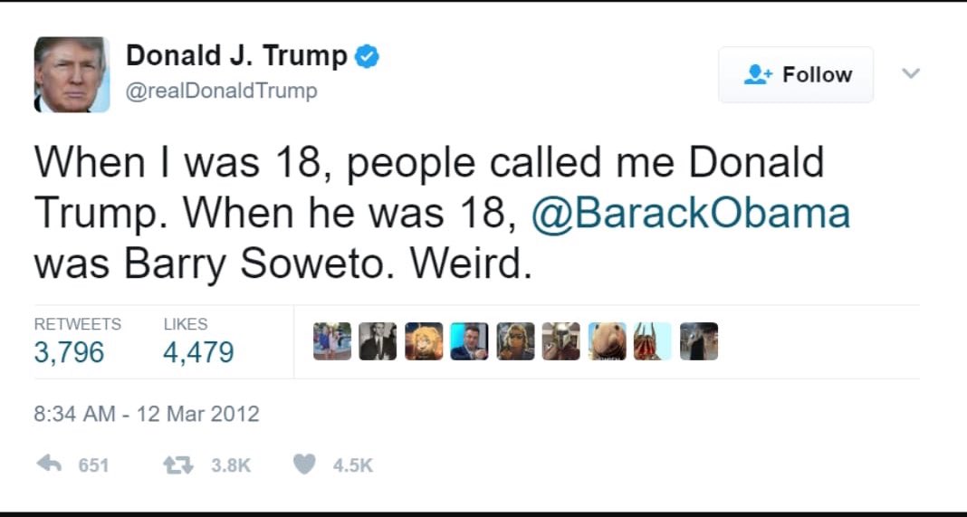  #FakePresident is trending on twitter right now..... so here’s a nice  @BarackObama super thread for you I’m  #bathhousebarry and I approve this message  #Obama  #ObamaWasBetterAtEverything  #ObamaEnvy  #ObamaNews  #ObamaOutdidTrump  #DarkToLight  #NothingCanStopWhatIsComing