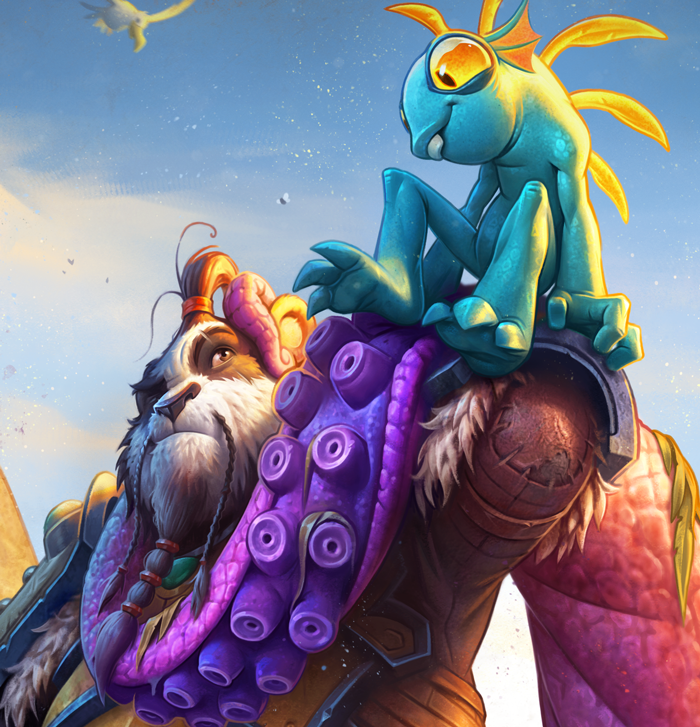 mrBzitz's tweet photo. BEHOLD My "Noble Hero" Puzeslav!
The Mighty Warrior of Pandaria and Saviour of all Murlockind.
I was trying to reproduce the Hearthstone covers art style, especially #willmurai amazing artworks. https://t.co/qqhpGveOra