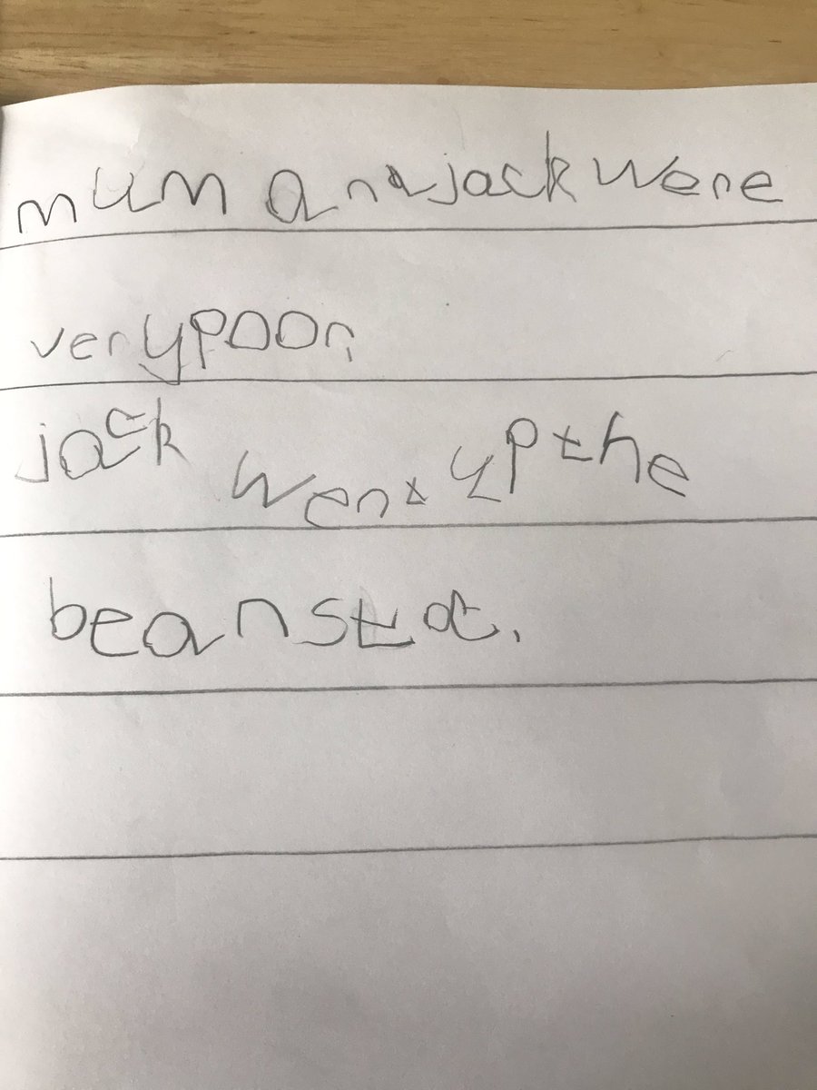 LyndszG1's tweet photo. @westerhopeps Jack and the beanstalk #practicinghissentences #tryingreallyhard https://t.co/wS7BLU51fu