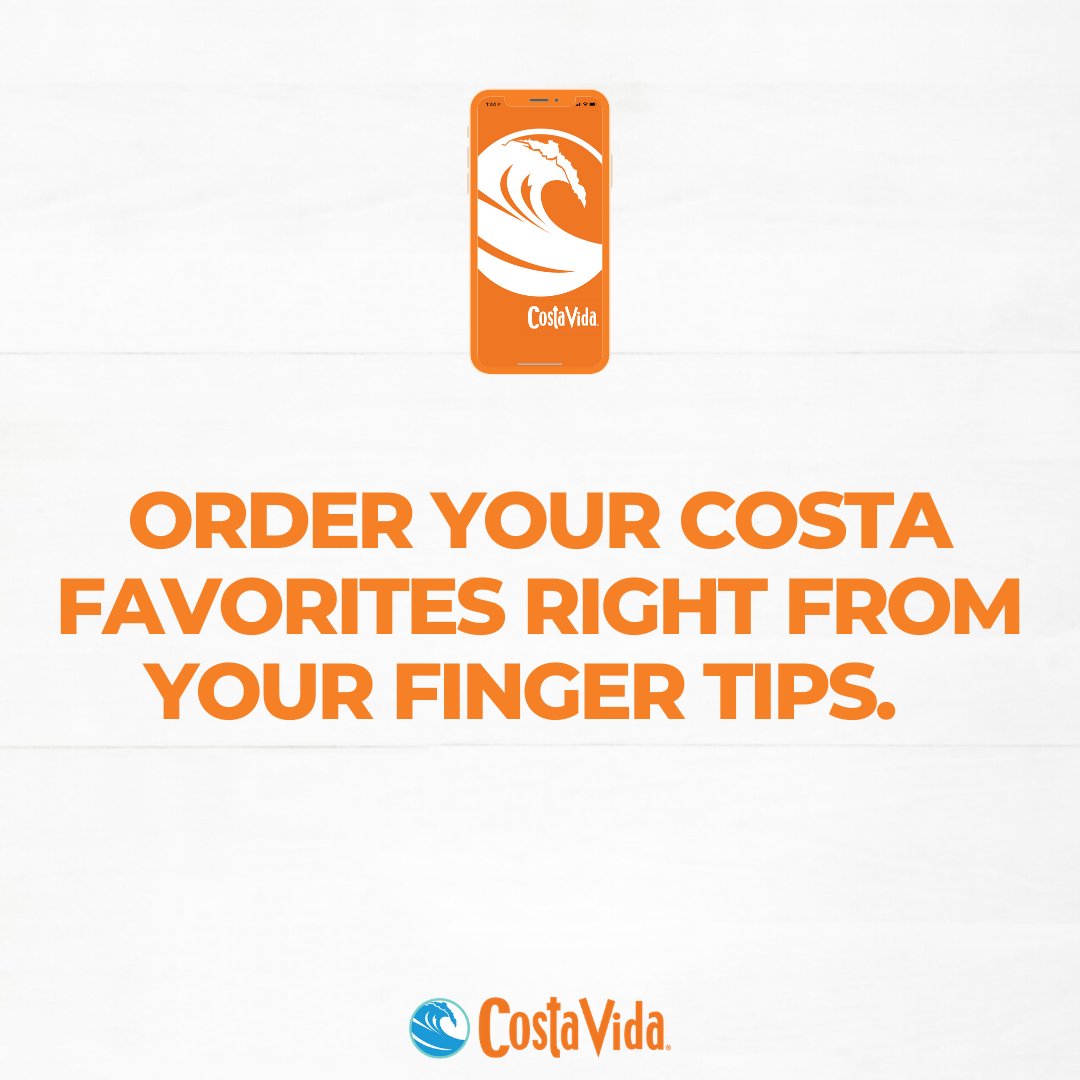 CostaVida's tweet photo. We make it easy! Order your Costa favorites right from your finger tips! You can order online or through our app! β
Let us do the rest.π±
#costavida #orderonline #appordering #burritos #salad #guacamole #tortilla #eatathome #lunchidea #dinneridea https://t.co/GkuePaqRn3