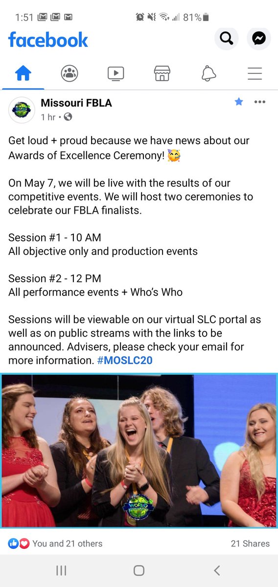 NTS FBLA tweet media