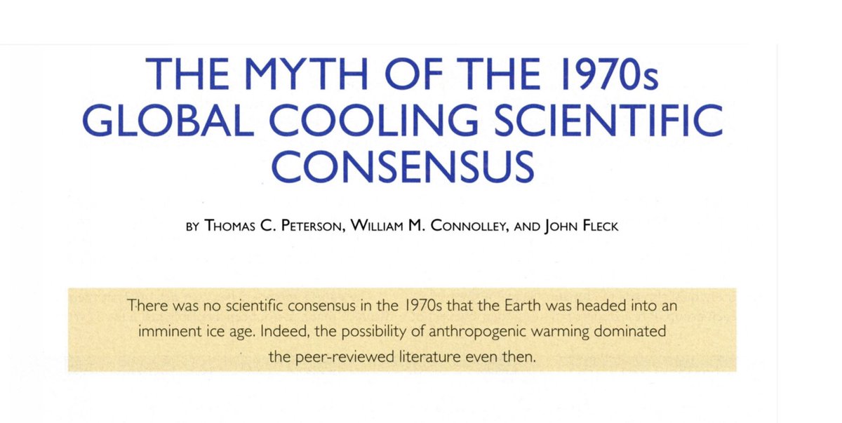  Comme il le dit, il suffit de taper sur Google "Refroidissement climatique années 1970" pour s’apercevoir que cette crainte n’en a jamais été une.C’est un mythe, savamment entretenu depuis plus de 40 ans par les climatosceptiques et perpétué par des gens comme Raoult.