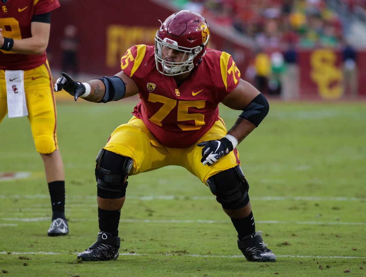 USC_Athletics's tweet photo. USC has three different players — DL Jay Tufele, DB Talanoa Hufanga and OL Alijah Vera-Tucker — listed as first round picks in 2021 NFL mock drafts. #USCtotheNFL https://t.co/WZAs3NMneH