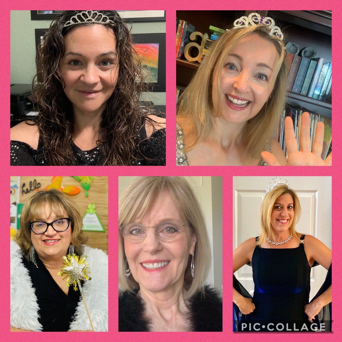 bfesfinearts's tweet photo. Our team attending the First Grade Fairy Tale Ball via @google_meet @BinksForestES! Feeling like Cinderella ๐ #adayformakeup #lipstickon #GoingtheDistancePBCSD @pbcsd @MichellaLevy @MsKarenBerard @RSchietz @novavaz @kathy_zangen @ClaudineCAshley @EpsteinCaroline https://t.co/VIQMF0DEYH