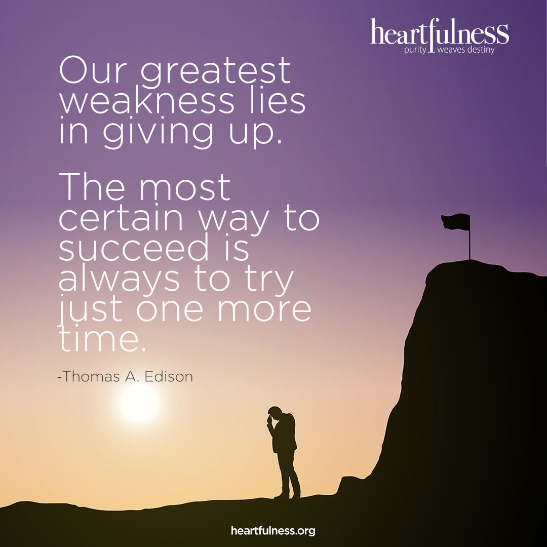 heartfulness's tweet photo. Keep trying until you succeed!

#heartfulness #mindfulness #yoga #meditation #90daysofheartfulness #wellness #lifestyle #SaturdayThoughts #inspirational #motivational #success #hardwork https://t.co/OPC0tSEivY